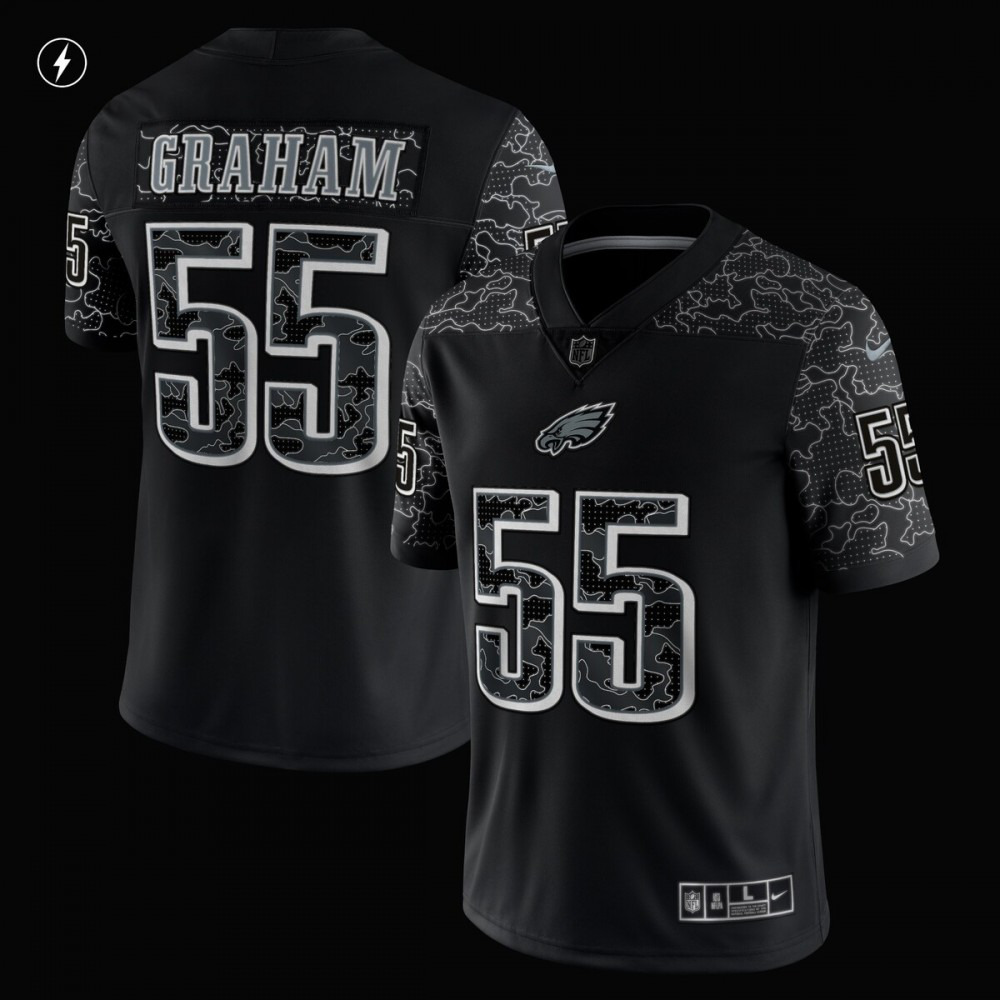 Brandon Graham Philadelphia Eagles Nike RFLCTV Limited Jersey - Black-GridironStore